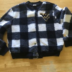 West Virginia University Plaid sweater